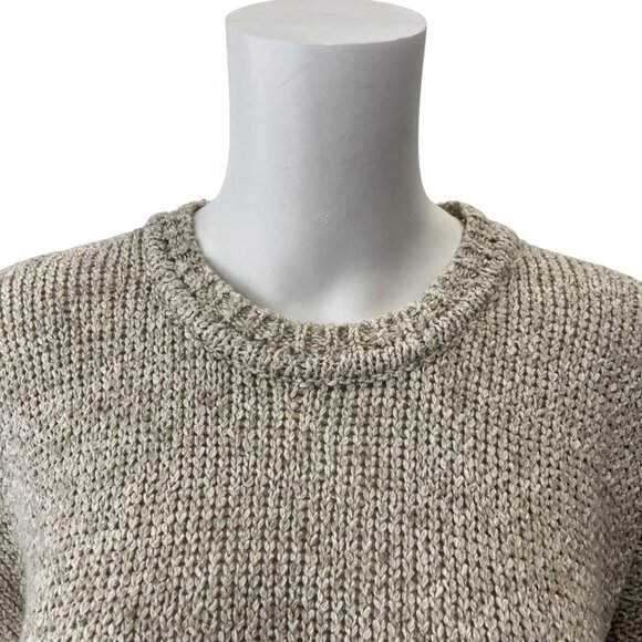 eskandar Beige Knit Cotton Pullover Sweater one size - Picture 2 of 8